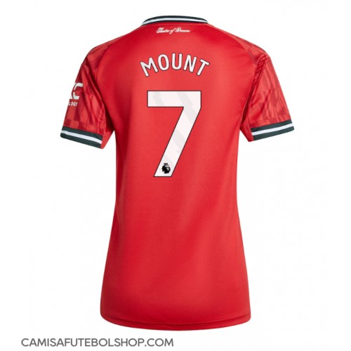 Camisa de time de futebol Manchester United Mason Mount #7 Replicas 1º Equipamento Feminina 2025-26 Manga Curta